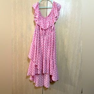 NWT Lane Bryant Pink Polka Dot Dress 22/24